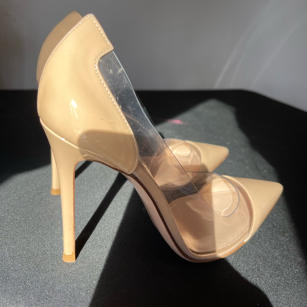 Gianvito Rossi Beige and Transparent Heels - Picture 3 of 5